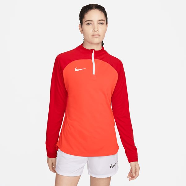 Nike Womens Academy Pro 22 Drill Top Bright Crimson/Uni Red